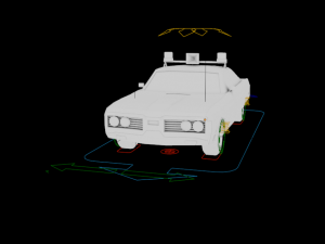 Old Police Car 1971 LowPoly Rigged 3D मॉडल