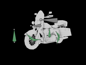 Police Motorbike LowPoly Rigged 3D Модель