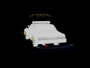 Old Police Car 1983 LowPoly Rigged 3D Model