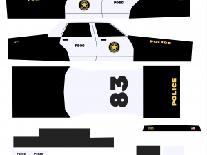 Old Police Car 1983 LowPoly Rigged 3D Model
