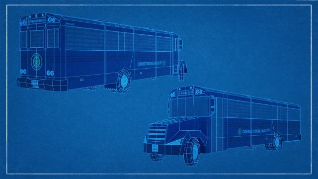 Police BUS LowPoly Rigged 3D Model in Bus 3DExport