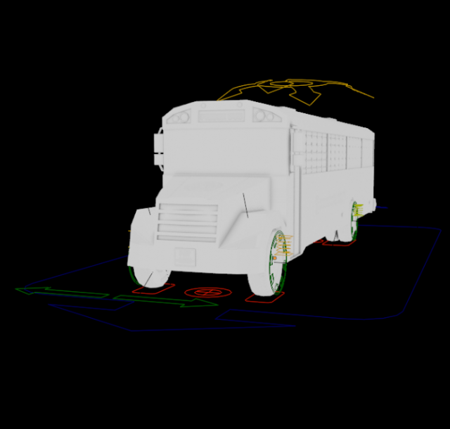 Police BUS LowPoly Rigged 3D Model in Bus 3DExport