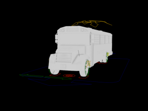 Police BUS LowPoly Rigged 3Dモデル