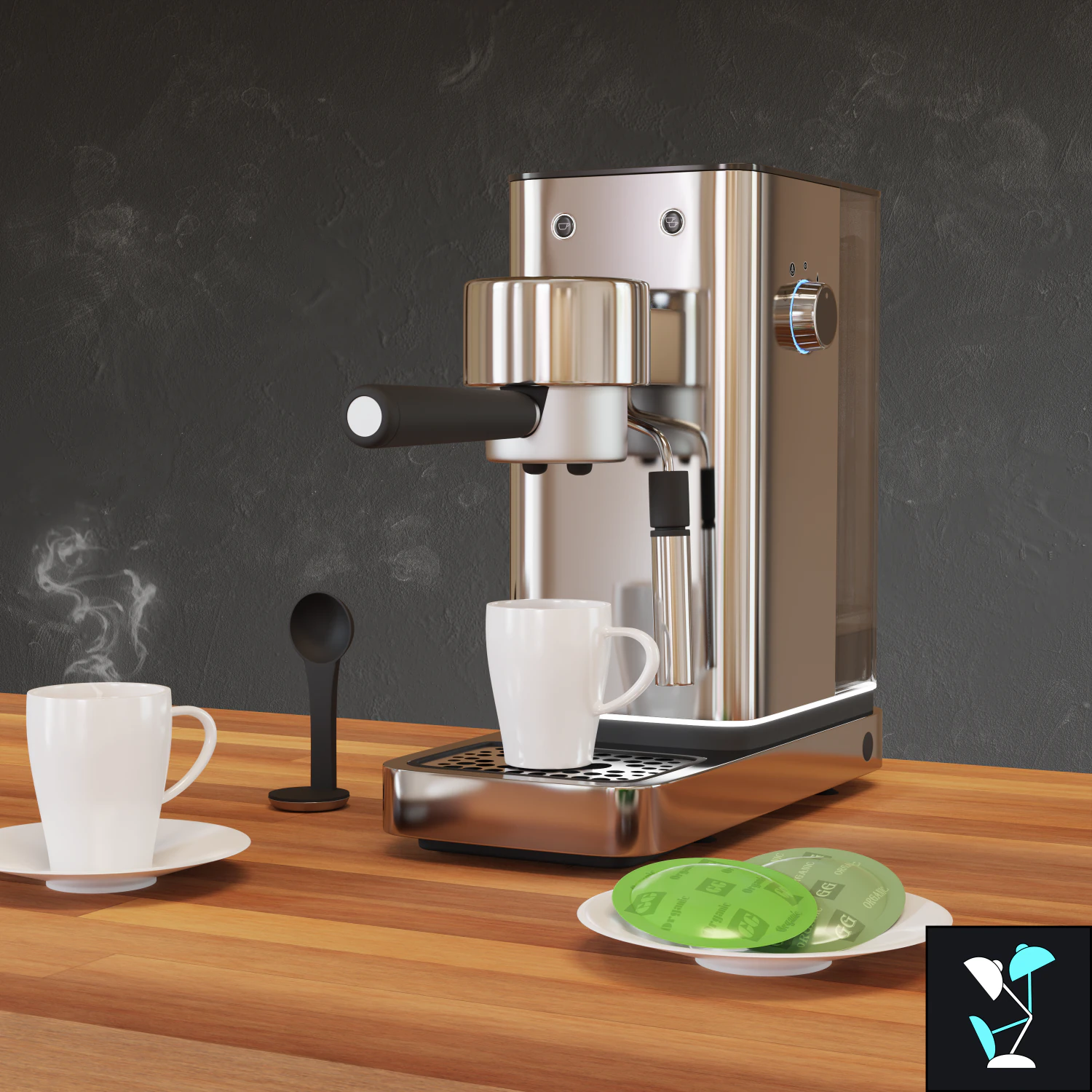 Espresso Coffee Maker - Lumero WMF 3D Model .c4d .max .obj .3ds .fbx .stl .blend