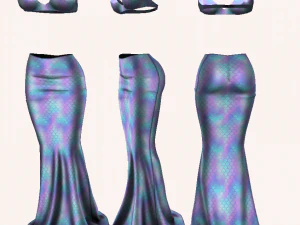 인어 판타지 의상 3D 모델
