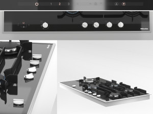 Miele Appliances Collection - Gas Cooktop And Hood KM 3054 G DA 6698 W 3D मॉडल