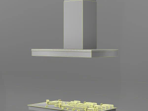 Miele Appliances Collection - Gas Cooktop And Hood KM 3054 G DA 6698 W 3D Model