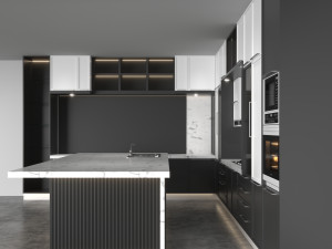 Kitchen Design Modern - No 01 3D 모델
