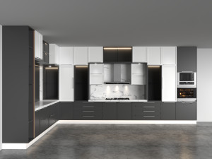 Kitchen Design Modern - No 01 3D 모델