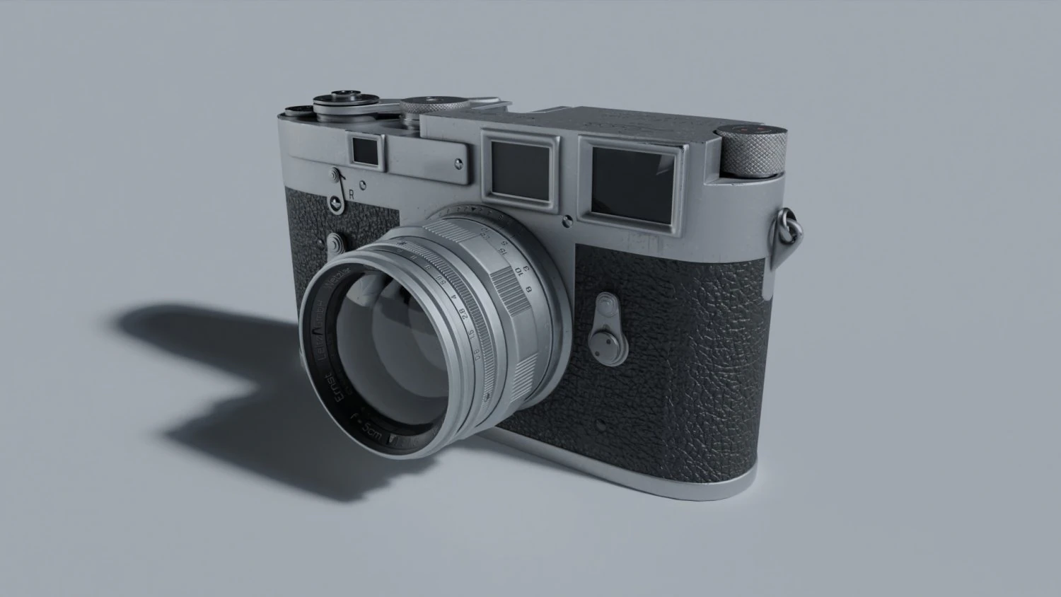 camera leica m3 retro silver 3D Model .c4d .max .obj .3ds .fbx .stl .blend 