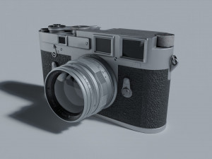 camera leica m3 retro silver 3D मॉडल