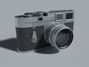 camera leica m3 retro silver Modelo 3D
