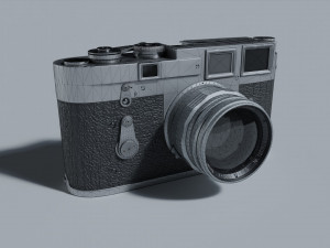 camera leica m3 retro silver Modelo 3D