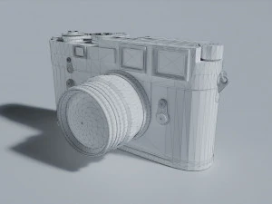 camera leica m3 retro silver 3D Model