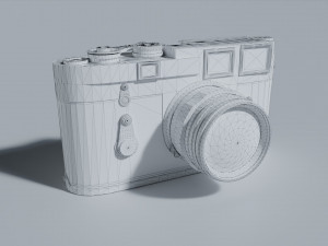 camera leica m3 retro silver Modelo 3D