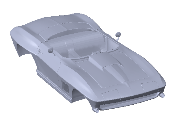 Corvette sting Ray 1967 Modèles 3D en vedette .c4d .max .obj .3ds .fbx .stl .blend 