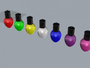 crhistmas lights Modèle 3D