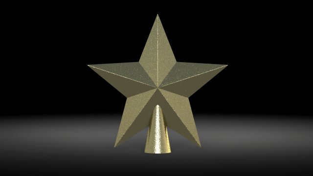 Christmas tree star Model 3D .c4d .max .obj .3ds .fbx .stl .blend