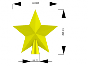 Christmas tree star Model 3D