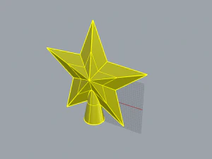 Kerstboom ster 3D Model