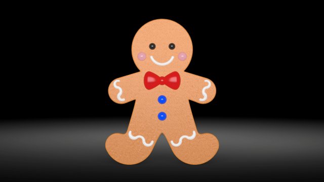 gingerbread man 3Dモデル .c4d .max .obj .3ds .fbx .stl .blend 