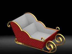 christmas sleigh Modèle 3D