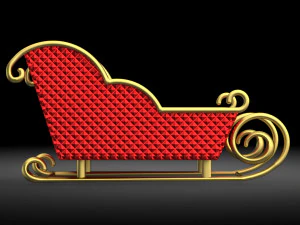 christmas sleigh 3D Model