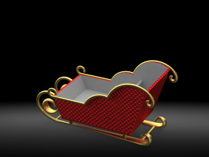 christmas sleigh Modèle 3D