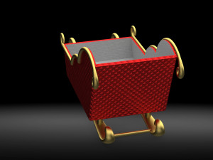 christmas sleigh Modèle 3D