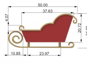 christmas sleigh Modèle 3D