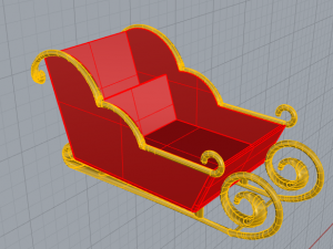 christmas sleigh Modèle 3D