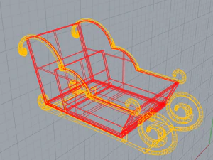 christmas sleigh 3D Model