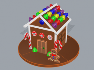 gingerbread house Model 3D