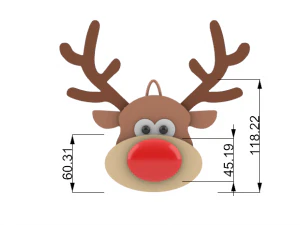 Reindeer ornament 3D Model