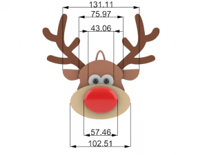 Reindeer ornament 3D Model