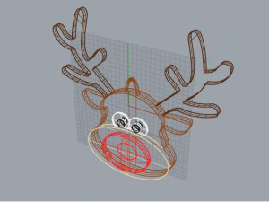 Reindeer ornament 3D Model