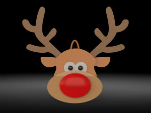 トナカイの飾り 3Dモデル