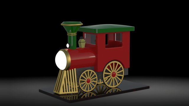 christmas train Modèle 3D .c4d .max .obj .3ds .fbx .stl .blend 