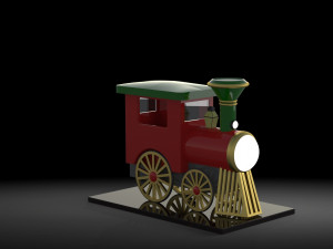 christmas train Modèle 3D