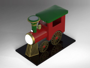 christmas train Modèle 3D