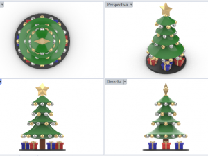 Christmas tree with gifts Model 3D