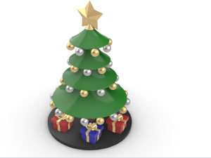 Christmas tree with gifts Model 3D
