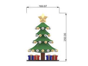 Christmas tree with gifts 3D Model