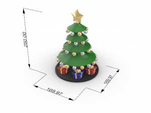 Christmas tree with gifts Model 3D
