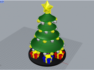 Christmas tree with gifts Model 3D