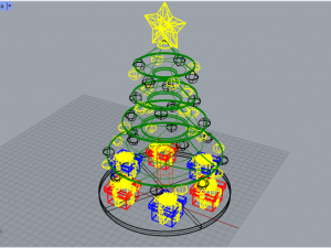 Christmas tree with gifts Model 3D