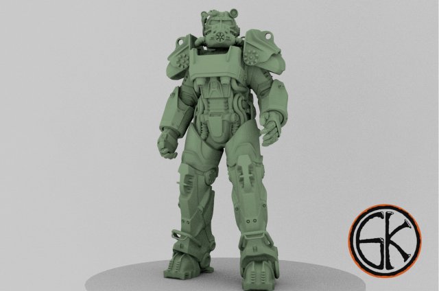 t-60 armor from the fallout game Modèles 3D en vedette .c4d .max .obj .3ds .fbx .stl .blend 
