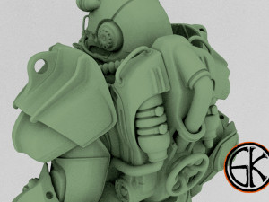 t-60 armor from the fallout game Modèles 3D en vedette