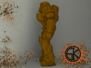 t-60 armor fallout 4 pose for a liftpart 2 3Dプリントモデル