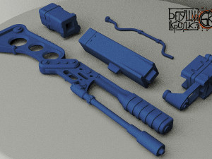 part 3 laser rifle fallout 4 scale 1 and 2 3D Принт Модель